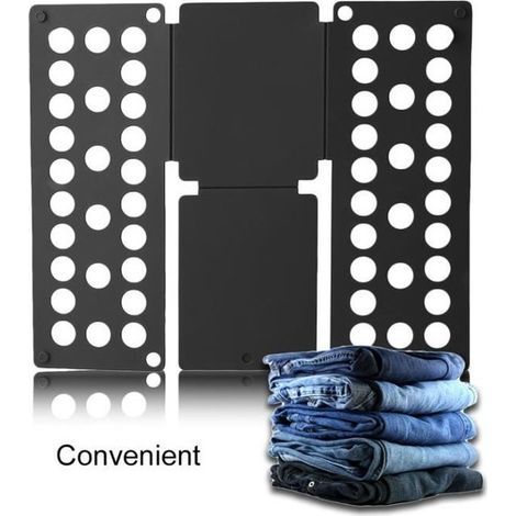 4016cm - Professionnelle Planche à plier vêtements plieur de linge ( Noir )-Ywey (1/5)