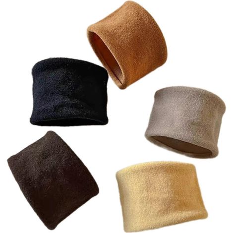 Lot de 5 élastiques à cheveux larges et résistants aux nœuds, parfaits pour les queues de cheval hautes. Design sans couture, idéaux pour le sport et la course à pied. Couleurs variées. (1/5)