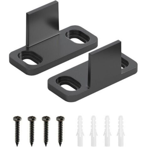Guide de Porte coulissante, Guide de Sol de Porte de Grange, 2 pièces de quincaillerie de Guide inférieur réglable Non Fendu,Guide de Plancher Porte coulissante (1/4)