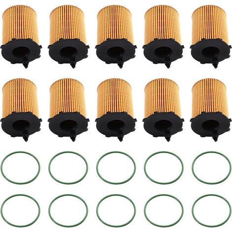 Zehn Ölfilter (Modellnummer 1610693780) für C3-, C4-, Berlingo Jumpy-, DS3-, DS4- und DS5-Motoren, passend für die Modelle 2008, 208, 3008, 308 und 5008.