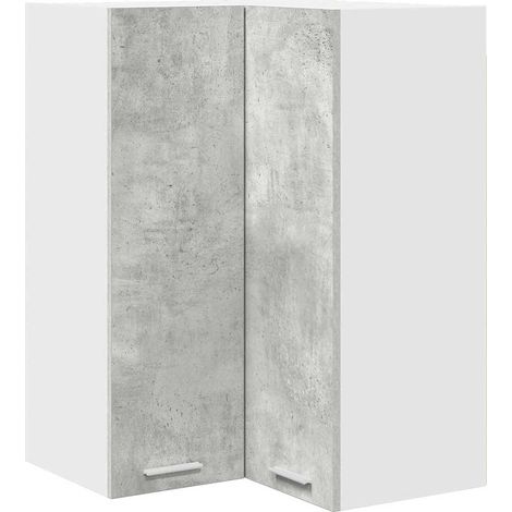 Maison Exclusive - Armadio pensile Grigio Cemento e Bianco 57 x 57 x 80 cm