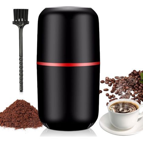 Moulin à café électrique, moulin à épices électrique, 125 g de capacité, moulin à hélices électriques, moulin électrique portable, moulin à café pour grains de café, noix, épices (1/5)