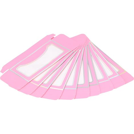 Boîte de rangement papier pour faux cils, lot de 10, étui vide avec couvercle, emballage cosmétique D18, contenant protecteur pour cils artificiels, coffret pratique. (1/5)