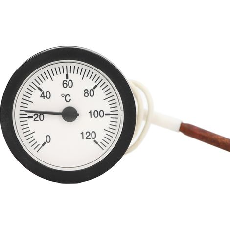 Thermomètre bimétallique circulaire compact avec tube, précis et portable pour contrôle de température (1/5)
