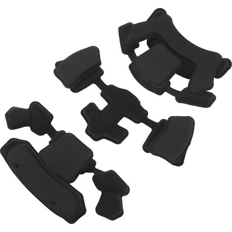 Helmpolsterung, Helmfuttersystem, universelle Ersatzschaumstoffpolster, schwarzes Schutz-Innenpolster-Set (1/4)
