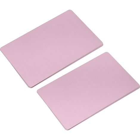Lot de 50 cartes de visite en aluminium, gravées au laser, résistantes à l'eau et à l'usure, couleur or rose. Idéales pour les entreprises. (1/5)