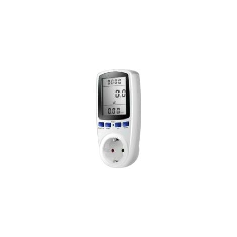 Prise avec compteur d'énergie 16A – Tension 230V – Puissance maximale 3680W – Écran LCD pour suivi consommation (1/4)