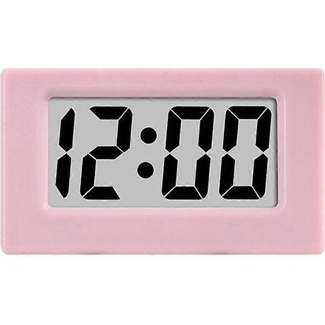 Mini horloge triangulaire à écran LED, alarme électronique numérique, horloge de bureau rose pour la maison, le bureau ou la chambre. (1/5)