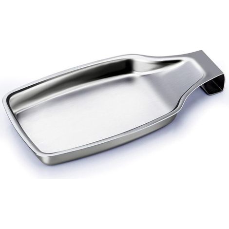 Soporte de acero inoxidable para cucharas, ideal para la superficie de trabajo, para utensilios de cocina y espátulas - Crezuo