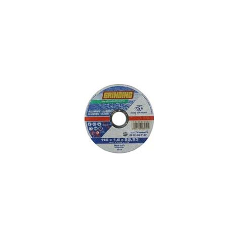 DISCHI DA TAGLIO SOTTILE CENTRO PIANO PER ALLUMINIO Ø MM.115- - ø mm.115x1,6 foro 22,2 da taglio per alluminio - 50 pezzi GRINDING