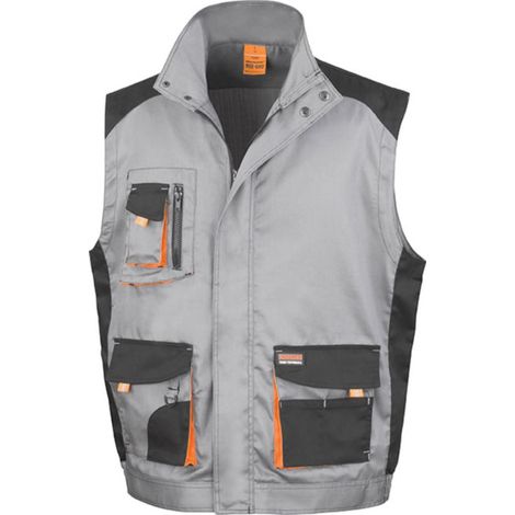Result Gilet da lavoro smanicato multitasche LITE Grigio / Nero XL (1/4)