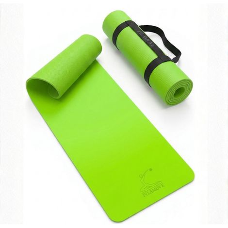 Tappetino in EVA ultrasottile per yoga e pilates, antiscivolo, leggero, 3 mm, verde. (1/5)