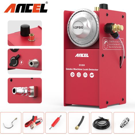 Détecteur de Fuite à Fumée ANCEL S100 – Testeur Étanchéité Moteur Automobile 12V, Localisation Fuites EVAP, Admission, Turbo, Échappement, Réservoir Carburant (1/5)
