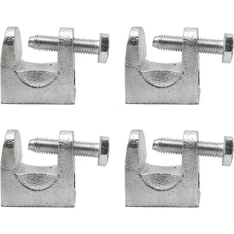 4-teiliges Trägerklemmen-Set, verzinkte Stahl-Stützklemmen, Trägerklemme, KCK-Profilklemme, 25 mm Öffnung, verwendet in der Elektrizitäts-, Öl-, Bau-, Stahl- und anderen Industrien