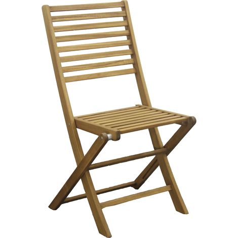 SET 2 PZ Sedia pieghevole in legno di acacia (1/5)