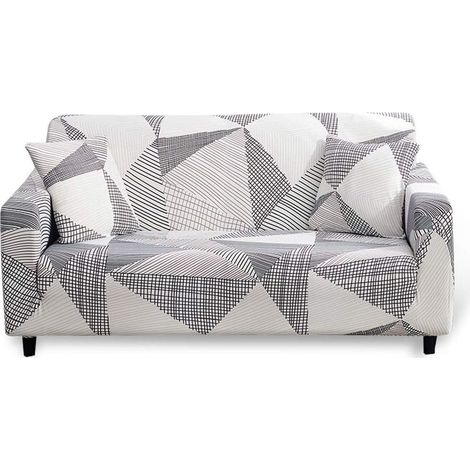 Housse Canape Extensible 3 Places avec Accoudoirs Housse de Canapé Elastique Couvre Canapé Universelle Housse Protection pour Canapé Antidérapante avec 1 Housses de Coussin (1/5)