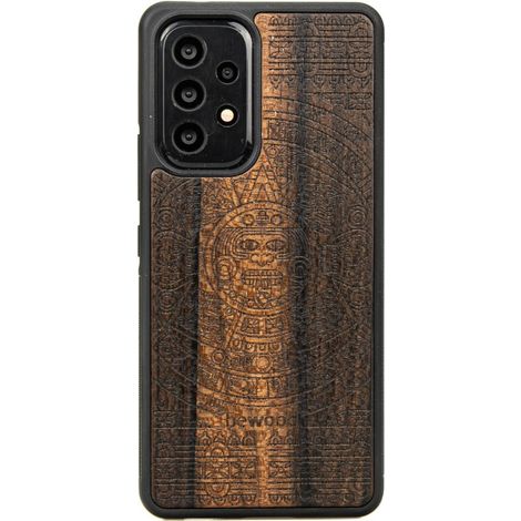 Holzhülle für Samsung Galaxy A33 5G Aztec Calendar Ziricote (1/4)