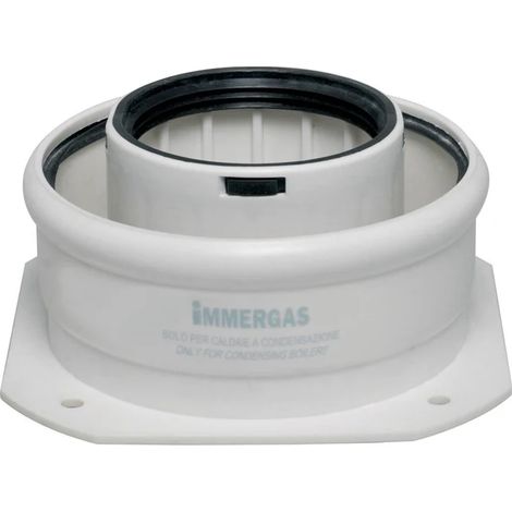 Kit tronchetto flangiato adattatore scarico fumi coassiale 60/100 PPS - Immergas