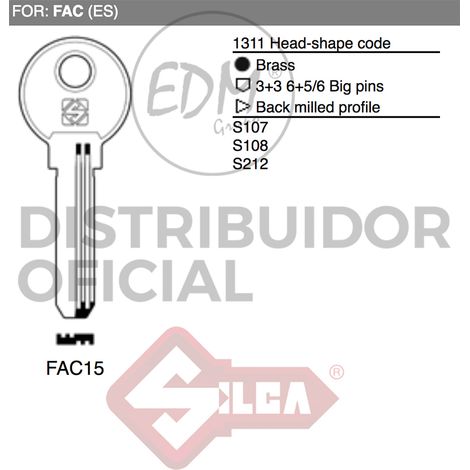 LLAVE LATON FAC15 FAC