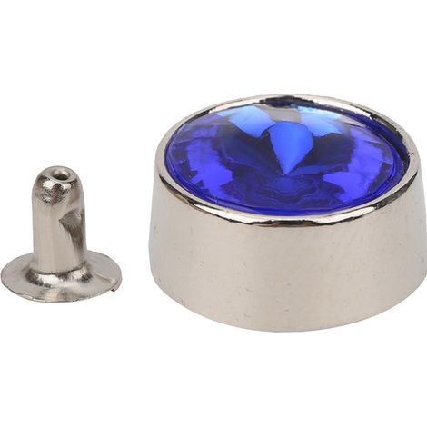 20 rivets ronds en alliage, pour la décoration de chaussures, vêtements et sacs à faire soi-même, livrés avec 20 rondelles, 12 mm, bleu foncé. (1/2)
