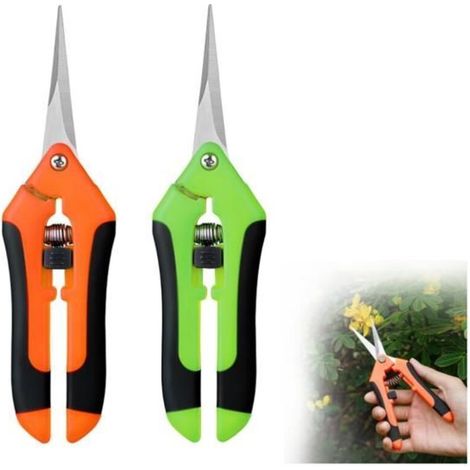Professional Garden Pruning Shears, 2-Piece Set with Stainless Steel Blade, Ergonomic Handle for Bonsai Trimming