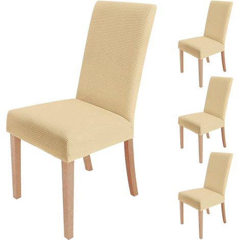 Stuhlhussen, 4-teilig, Stretch-Esszimmerstuhlbezug, moderner Stuhl P (1/5)