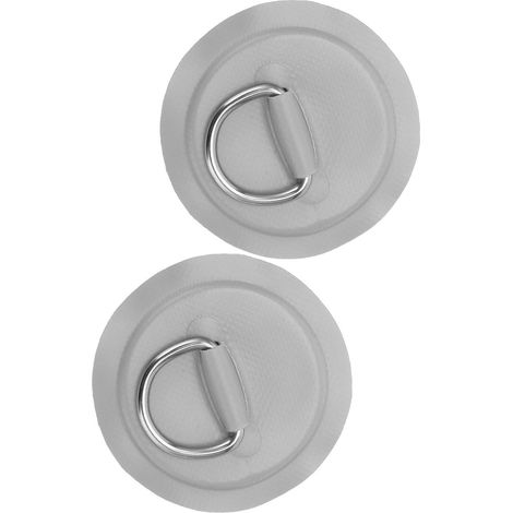 Anneau de fixation en D gris pour bateau gonflable, radeau, canoë, planche de surf ou kayak. (1/5)