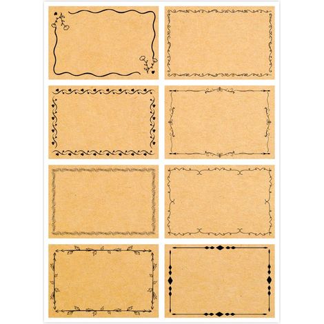 Étiquettes Autocollantes Papier Autoadhésives de Stickers Bureau et Scrapbooking 160PCS Ensemble Kraft (1/5)