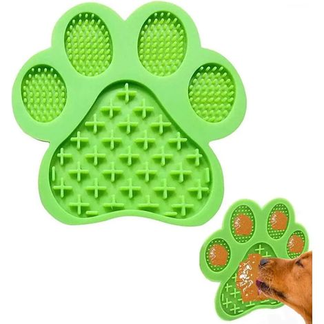 Tapis de léchage pour chien chat Beurre de cacahuète Mangeoire lente Montage mural Tapis de dressage (1/5)