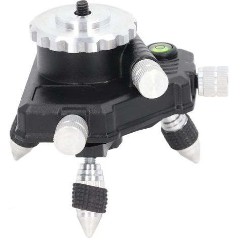 Base de réglage fin du niveau, base rotative de réglage fin à 360°, base de support pour niveau laser, base rotative métallique à 360° pour connecteur de trépied de niveau laser.