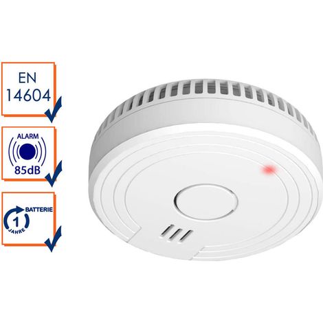 Optischer Rauchmelder DIN 14604 mit 1-Jahres Batterie (1/5)