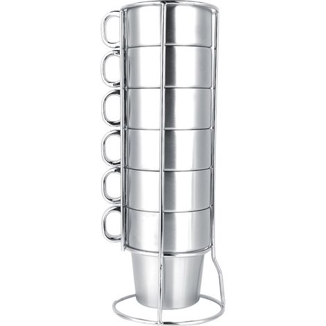 Edelstahlbecher für Wasser, Bier und Kaffee mit Griff (1/5)