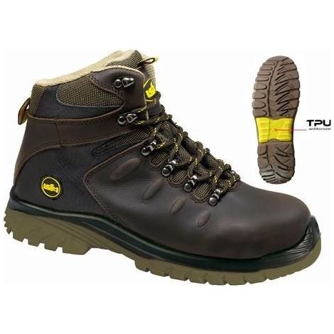 Issaline Calzature Da Lavoro Alte 41 Falcon Marrone Scuro