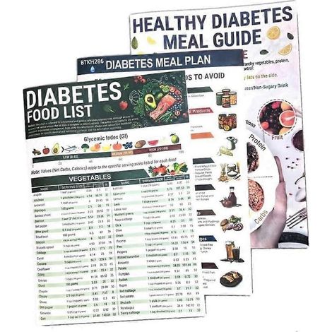 Guide des 3 aliments pour diabétiques, liste de repas et planificateur de repas, brochure sur le tableau des aliments pour diabétiques (1/5)