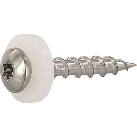 Fensterbankschraube 3.9x19 Torx 15 Edelstahl A2 mit Polyamid-Scheibe