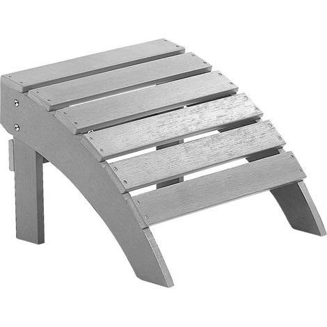 Poggiapiedi da Giardino in PVC in Colore Grigio Chiaro per Sedia Adirondack