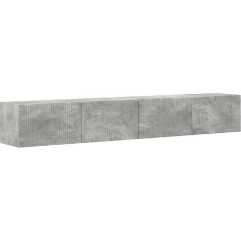 Maison Exclusive - Mobile TV da parete 2 pcs Calcestruzzo 98 x 31 x 29,5 cm (1/5)