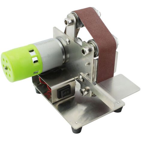 Mini-courroie ponceuse électrique Machine de meulage de polissage 7 VITESSE VARIABLE AVEC 10 Ceintures pour le métal en acrylique en bois (Taille de la courroie: 30  330 mm) (1/5)