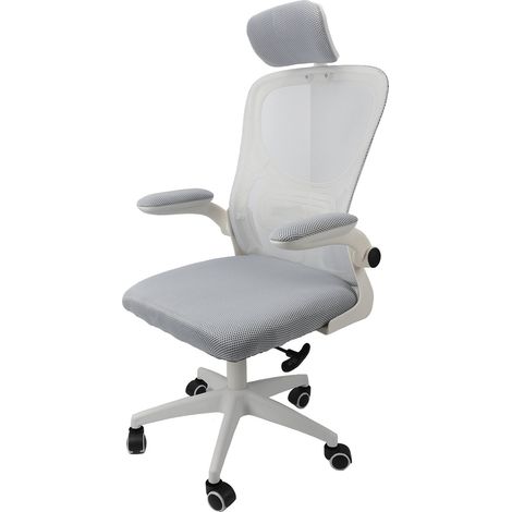 Chaise de Bureau Ergonomique en Maille, Dossier Haut, Support Lombaire, Repose-Tête 3D, Accoudoirs Pivotants (1/5)