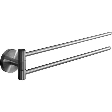 Porte-serviettes exclusif en acier inoxydable  Salle de bains Porte-Serviette Support Porte-Serviettes WC (Acier inoxydable (Brossé), 38.7cm) (1/5)