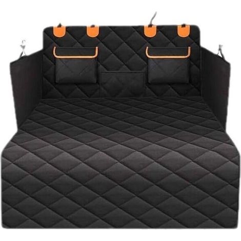 Housse de Protection de Coffre de Voiture, Anti-déchirure et imperméable, Housse de Coffre de Chien Lavable antidérapante avec Protecteur latéral Universel pour Voiture, SUV (Noir) (1/5)