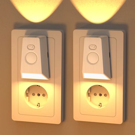 Lampe de table compacte à détecteur de présence, veilleuse de chevet blanche, pour la chambre à coucher
