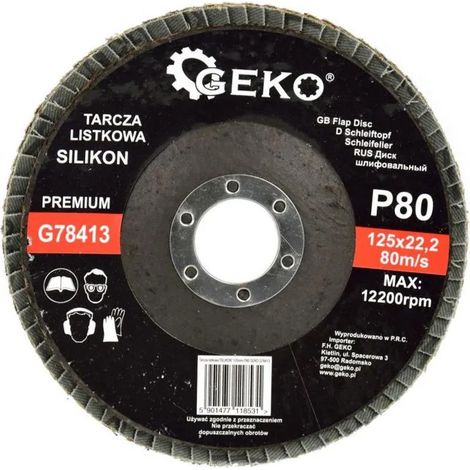 Disque à lamelles silicone 125mm P80 geko premium (10/200) (1/3)