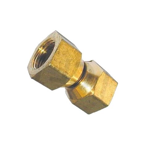 Doppelmutter aus Messing 1/4 Zoll (6mm)
