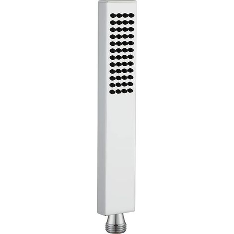 Pommeau de douche universel haute pression carré en laiton chromé à fonction unique avec sortie d'eau en silicone (1/5)