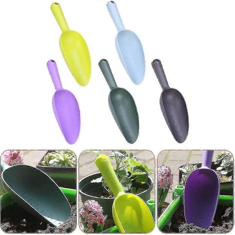Mini truelle de jardin pour enfants, outil de jardinage pour fleurs, légumes, repiquage et désherbage - multicolore, lot de 5 (1/5)