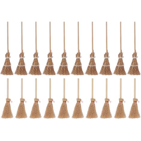 20 Mini-Hexenbesen aus Bambus, 14 cm und 10 cm (1/5)