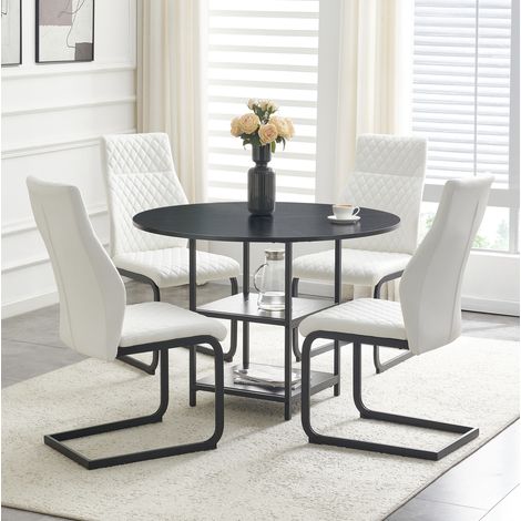 Conjunto mesa comedor con 4 sillas MDF metal OKMYHOME (1/5)