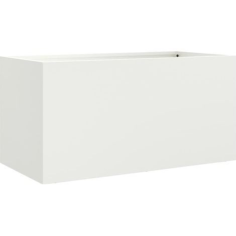 Jardinière blanc 62x30x29 cm acier vidaXL
