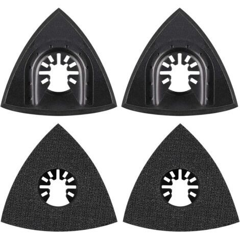 [JAMAIS UTILISÉ]4Pcs Sanding Pad 80mm Multi Tool Attachment Pad Accessory Multi Tool Blade Oscillating Tool Accessory for Worx Mikita Dewalt Power Tool Worx Tool Bosch Multi Tool (1/4)